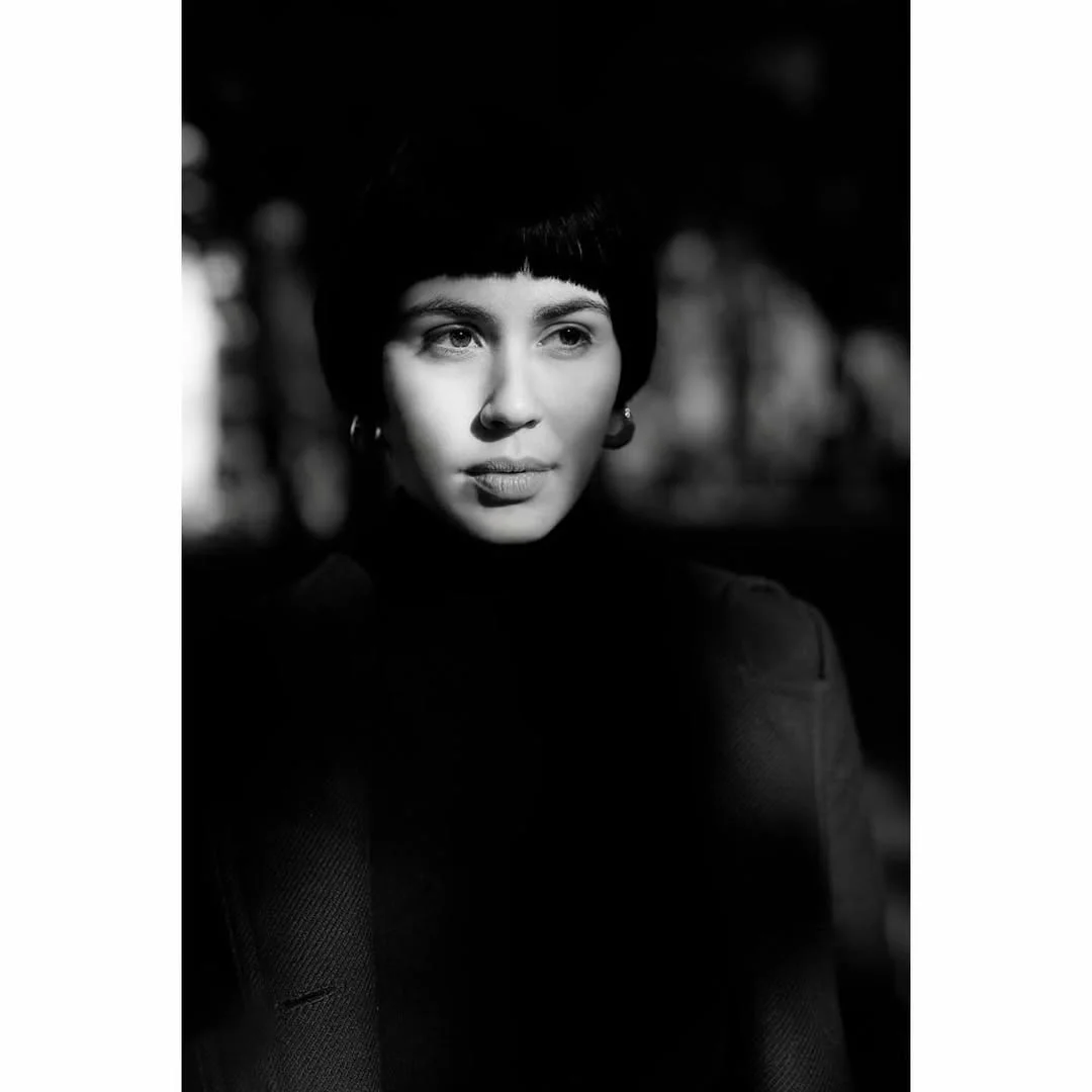 Photo shared by Michela Masi on February 17, 2026 tagging @bnwmood, @maxmarcoccia, @__bnwart__, @pr0ject_bnw, @bnw_rose, @_world_bnw, @moments_in_bnw, @bnw_exceptional, @portrait_bnw, @awesomeportrait, @fair_noir, @bnw_splendid, @amazingshots_bnw, @loveforever_bnw, @scatto_bnw, @glam_essence_mag, @insta.modelle, @b.n.w.photos, @bnw_.and_noir, and @bnw_illusion. May be a black-and-white image of one or more people, bangs, makeup, turtleneck and text.