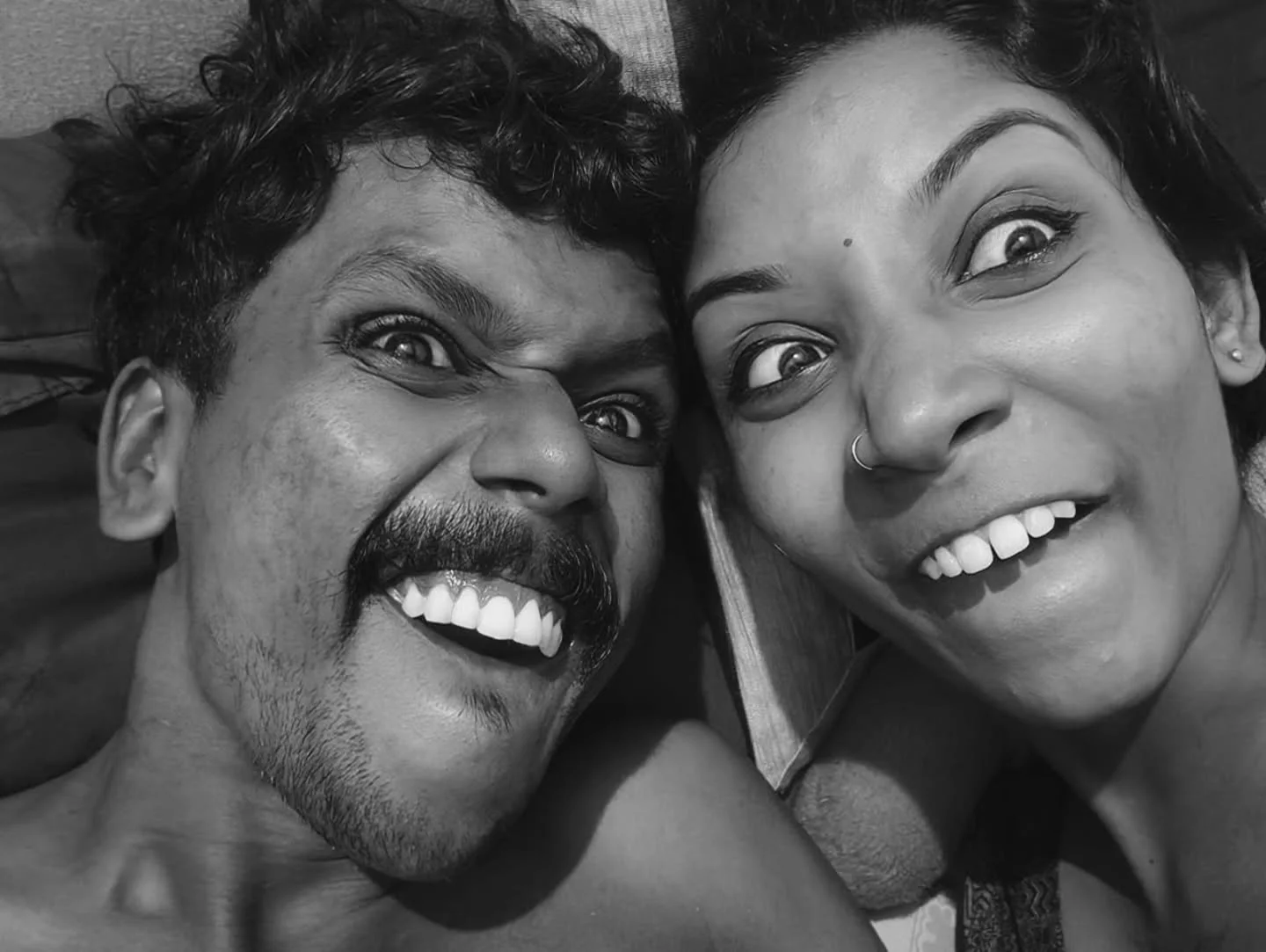 Photo shared by Jyothi🎀 on February 17, 2026 tagging @_g_u_p_p_y. May be a black-and-white image of one or more people, beard, people smiling and text.