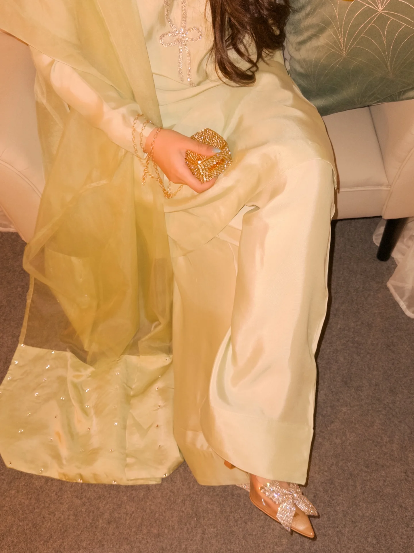 Photo shared by Areeba Pasha on February 15, 2026 tagging @_elysora.pk. May be an image of one or more people, henna and text.