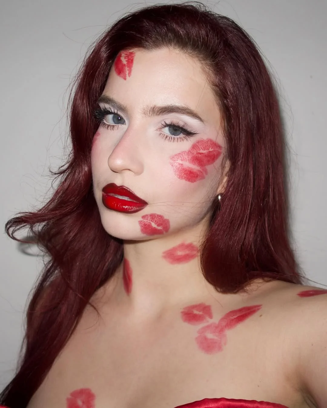 Photo shared by Abby Roberts on February 14, 2026 tagging @yslbeauty. May be a closeup of one or more people, makeup, lipstick and text.