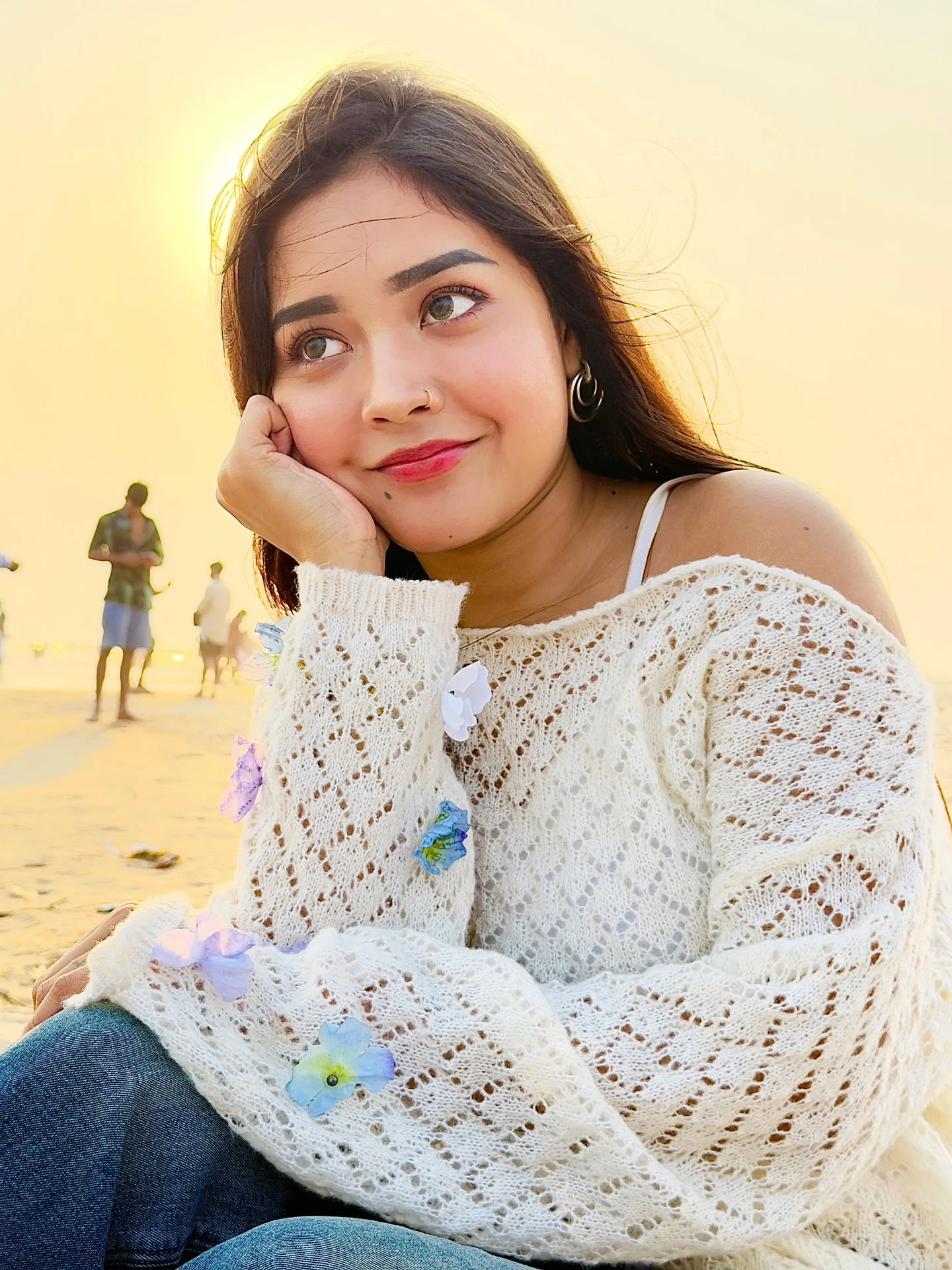 Photo shared by Aimi Gogoi on February 13, 2026 tagging @aimi2.0_, and @aimiggi. May be an image of one or more people, makeup, people smiling, picnic and text.