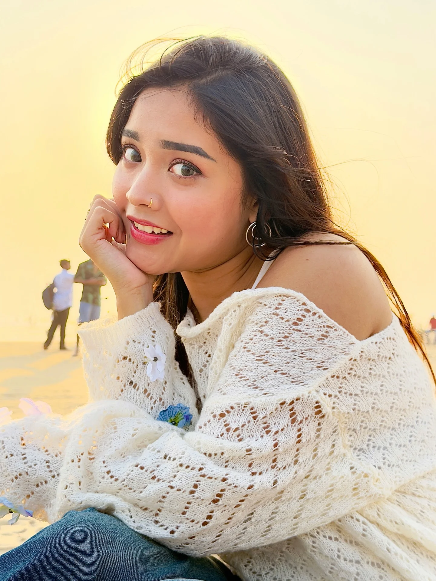 Photo shared by Aimi Gogoi on February 13, 2026 tagging @aimi2.0_, and @aimiggi. May be a selfie of one or more people, hair, makeup, people smiling, picnic and text.