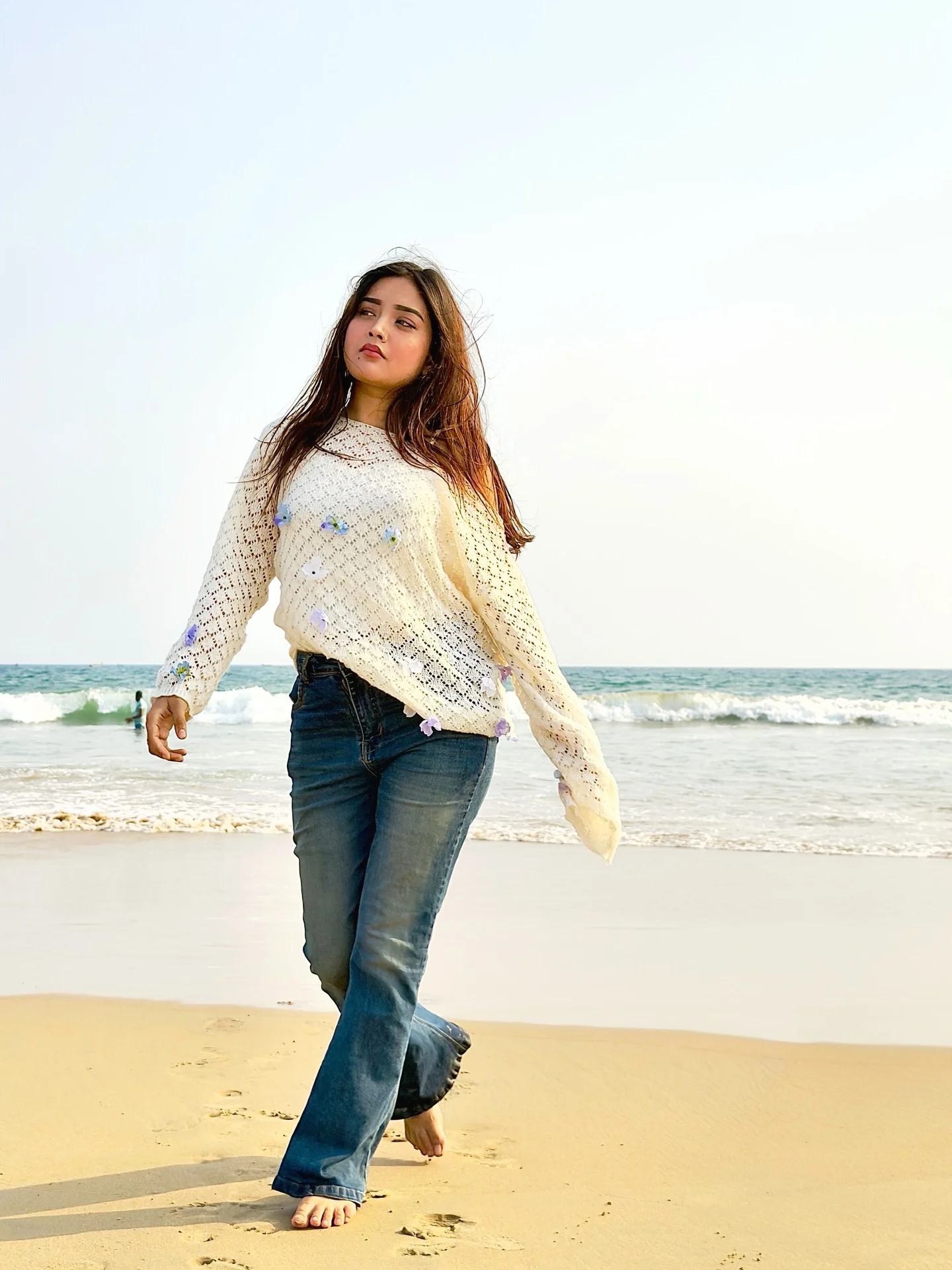 Photo by Aimi Gogoi on February 15, 2026. May be an image of one or more people, people standing, beach and text.