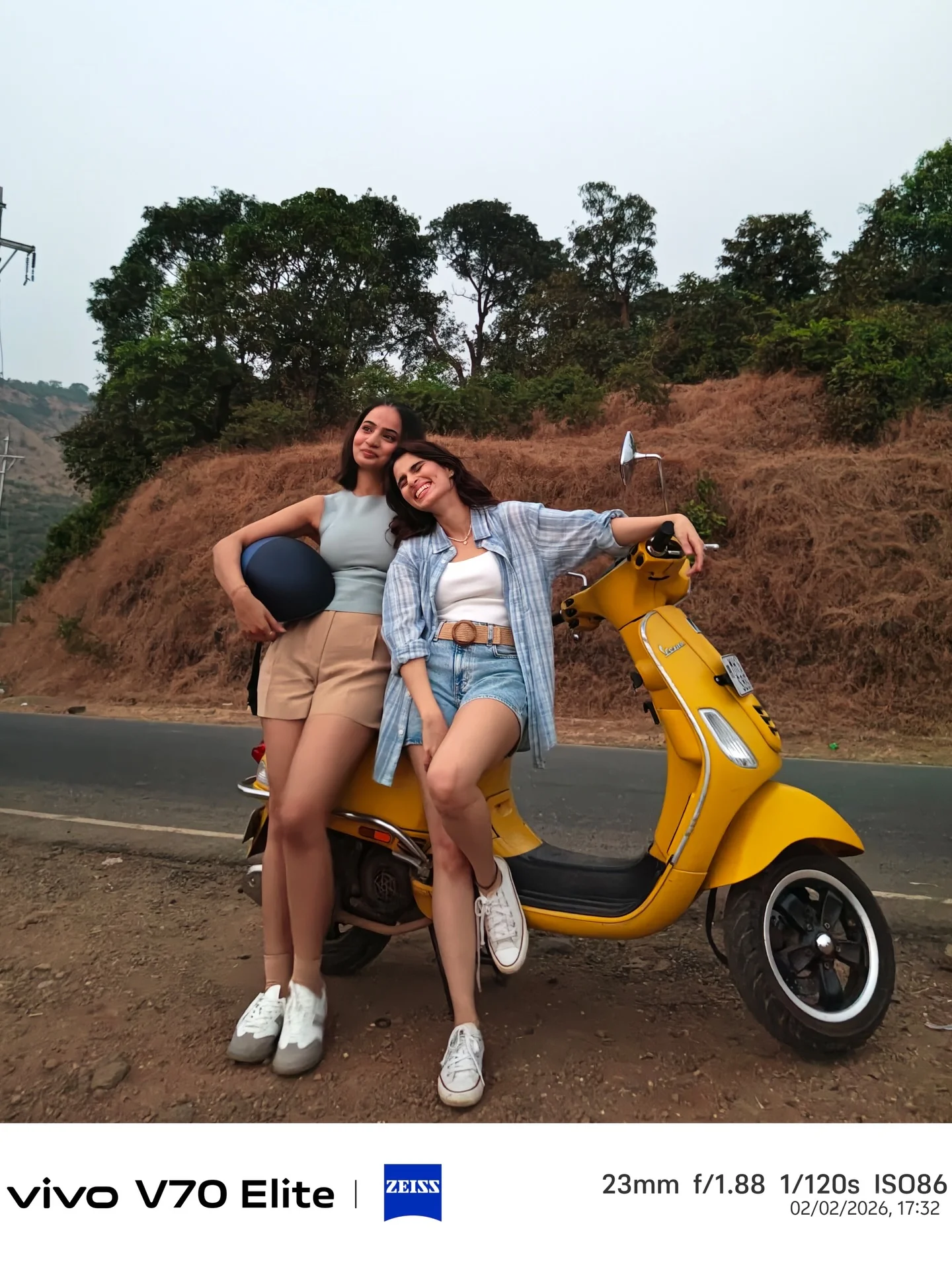 Photo by Aisha Ahmed 🦩 on February 13, 2026. May be an image of one or more people, top, pie, scooter, outdoors and text that says 'vivo V70 Elite ZEISS 23mm f/1.88 1/120s IS086 02/02/2026,1 17:32'.
