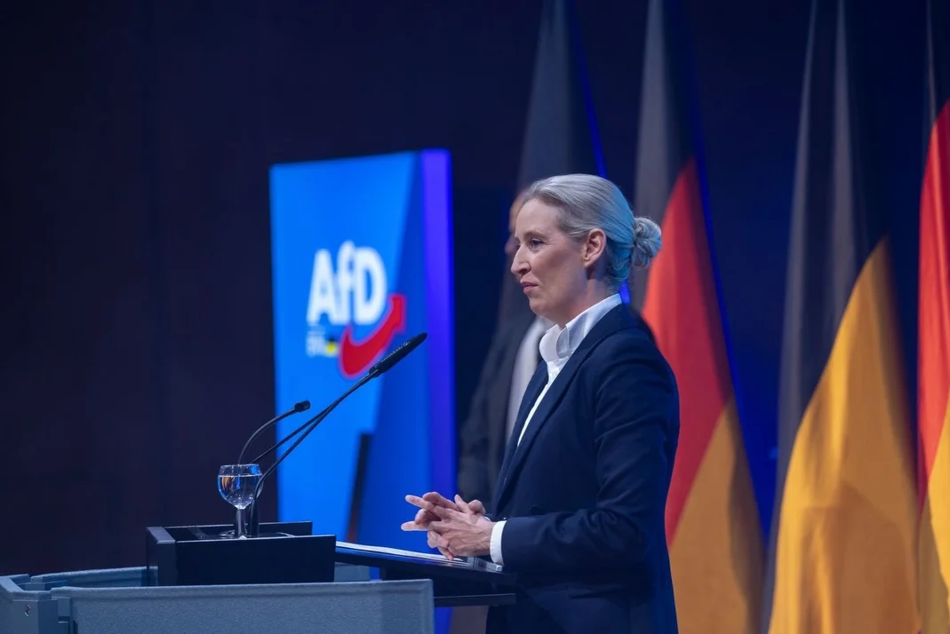 Photo by Alice Weidel on February 13, 2026. May be an image of text that says 'AD AFD'.