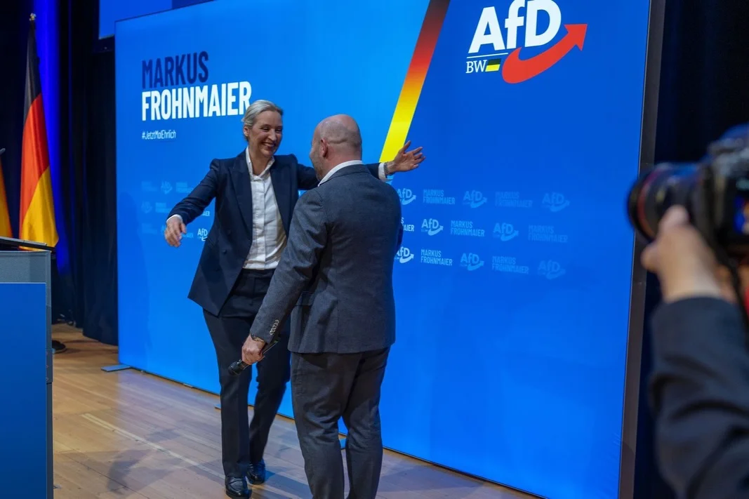 Photo by Alice Weidel on February 13, 2026. May be an image of text.