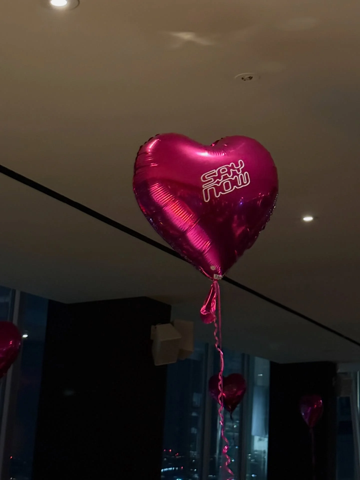 Photo by Amanda Sze 🥰 on February 18, 2026. May be an image of lighting, heart, balloon, rose and text.