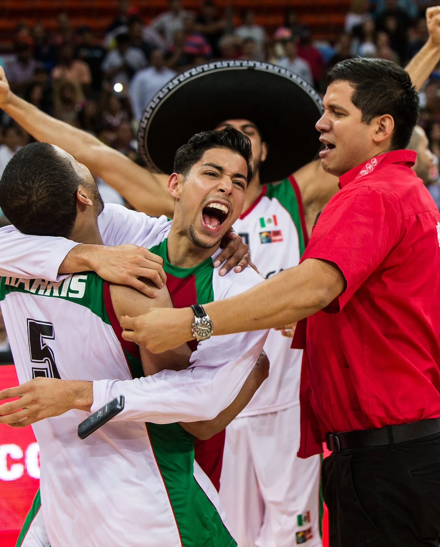 Photo by FIBA AmeriCup on March 25, 2026. May be an image of basketball, stadium and text.