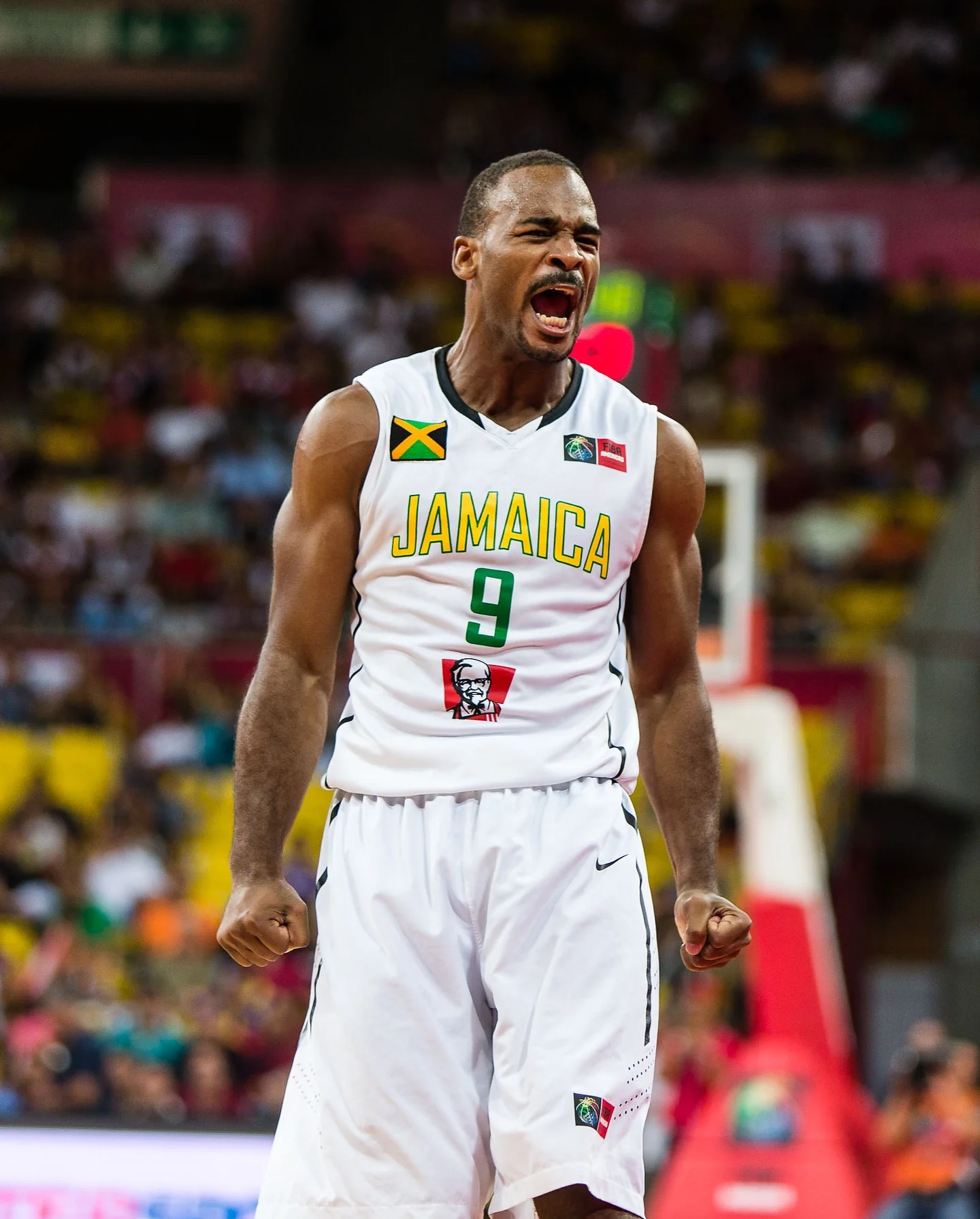 Photo shared by FIBA AmeriCup on March 25, 2026 tagging @jamaica_basketball. May be an image of basketball, stadium and text.