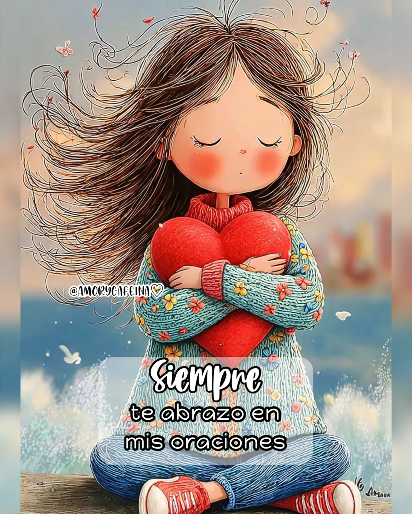 Photo by Frases de motivación - Frases de vida - Mensajes cristianos on February 26, 2026. May be an illustration of one or more people, heart, poster and text.